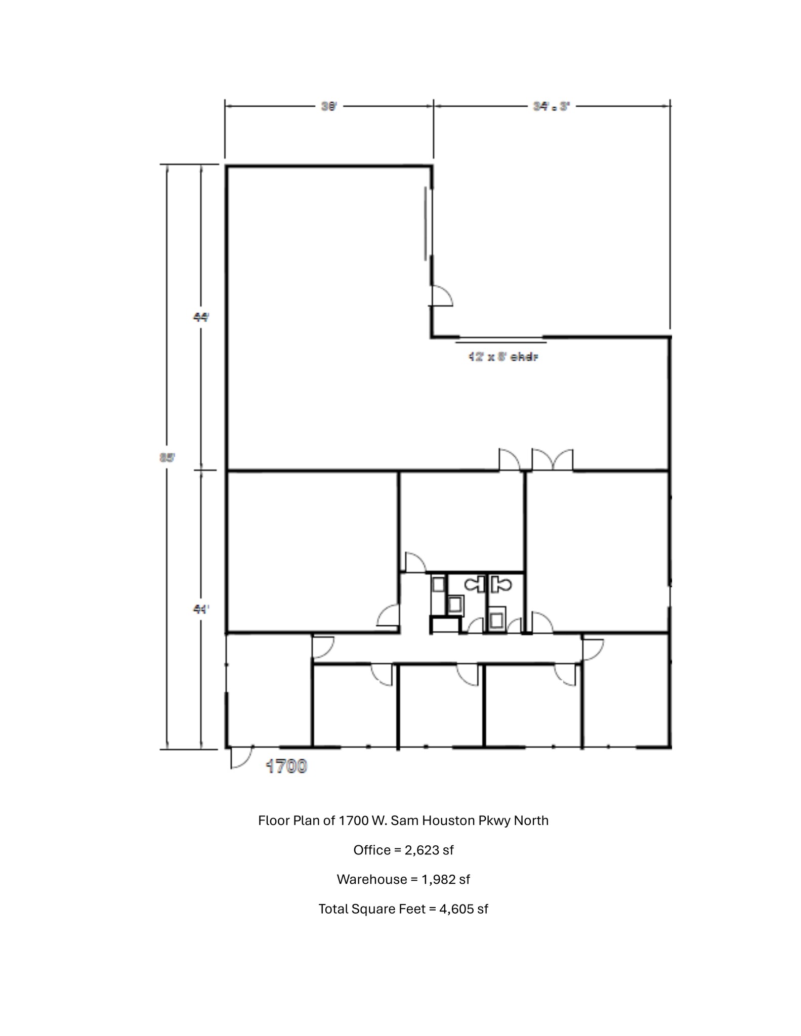 1700-1750 W Sam Houston Pky N, Houston, TX à louer Plan de site– Image 1 sur 1