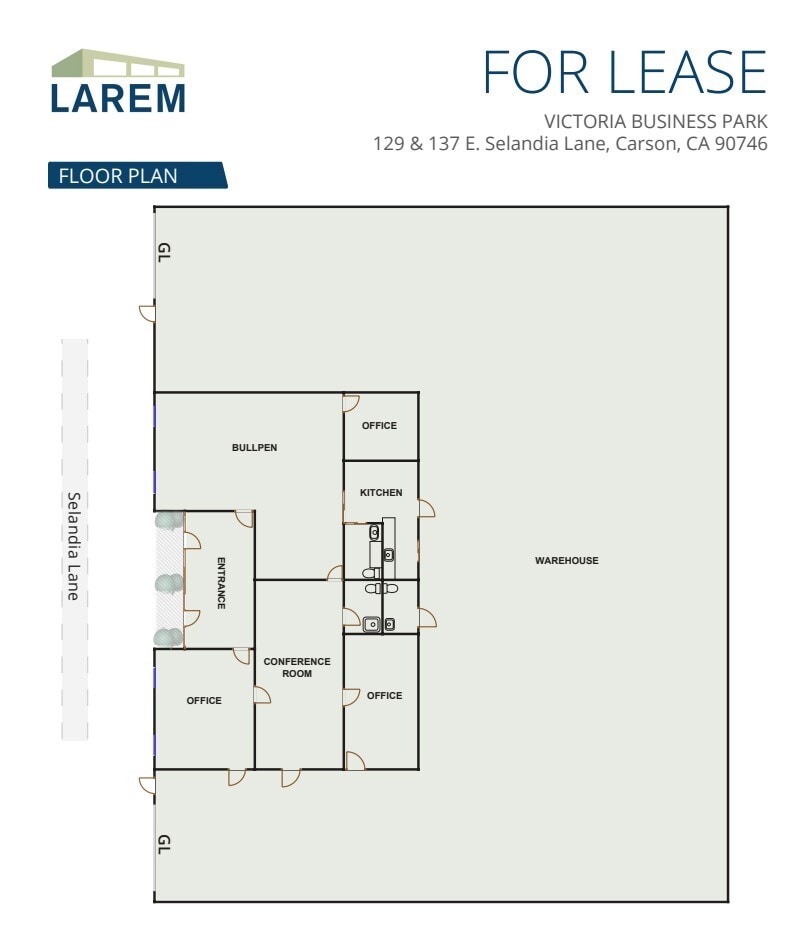 129-137 E Selandia Ln, Carson, CA à louer Plan d’étage– Image 1 sur 1
