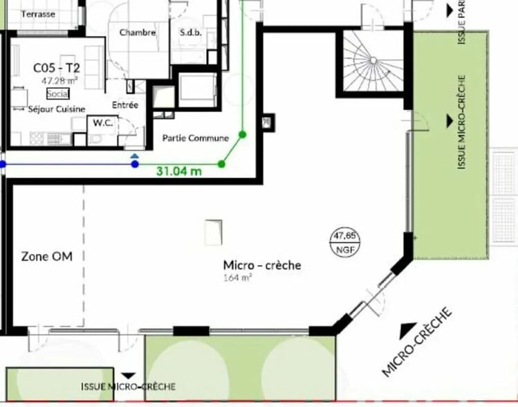 Local commercial dans Drancy à louer - Plan d’étage – Image 2 sur 3
