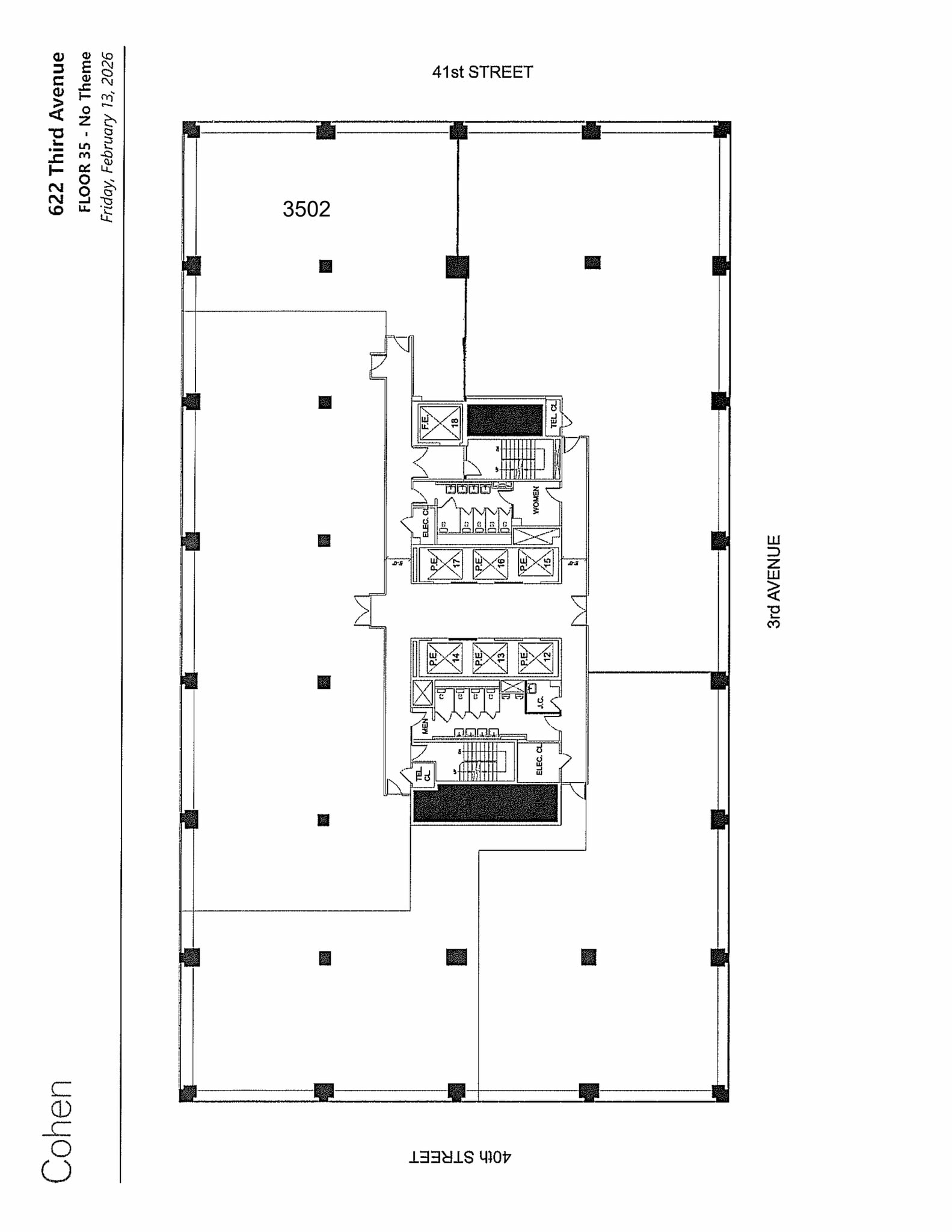 622 Third Ave, New York, NY à louer Plan d’étage– Image 1 sur 1