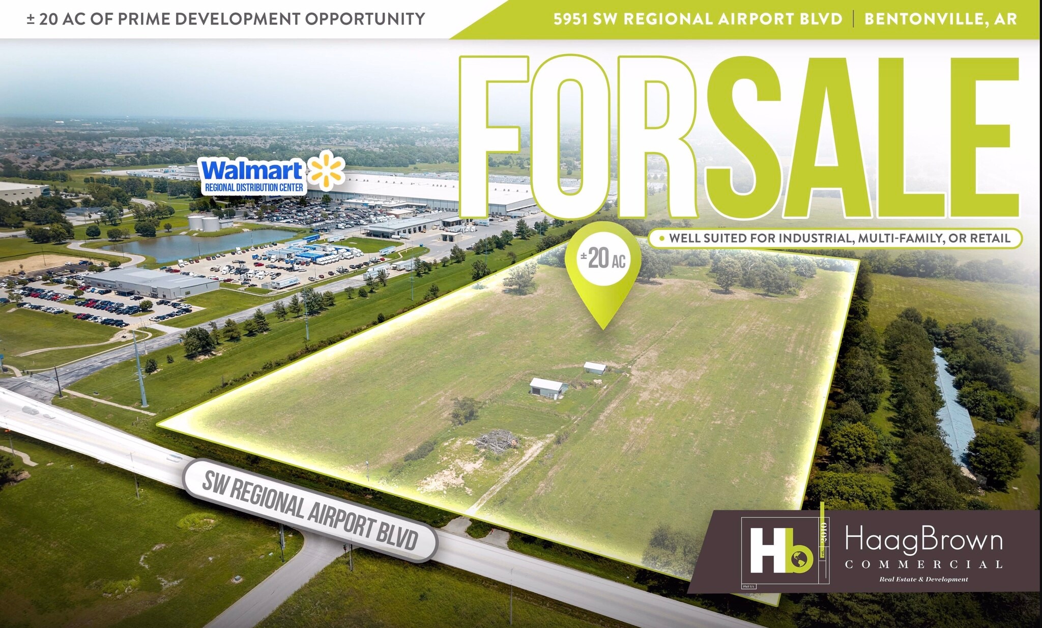 5951 SW Regional Airport Blvd, Bentonville, AR à vendre Aérien– Image 1 sur 8