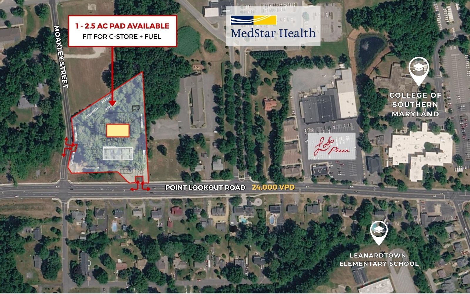 NEC Moakley St & Point Lookout Rd, Leonardtown, MD à louer Photo principale– Image 1 sur 2