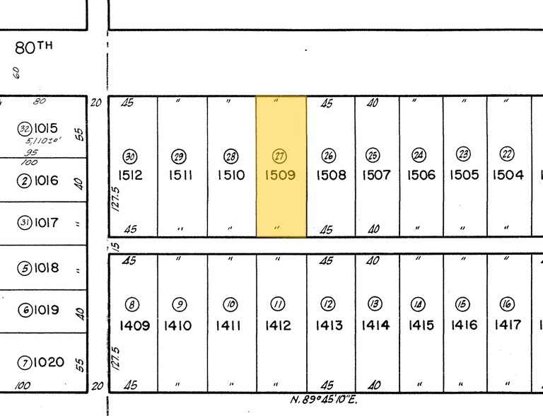 624 E 80th St, Los Angeles, CA à vendre - Plan cadastral – Image 3 sur 3