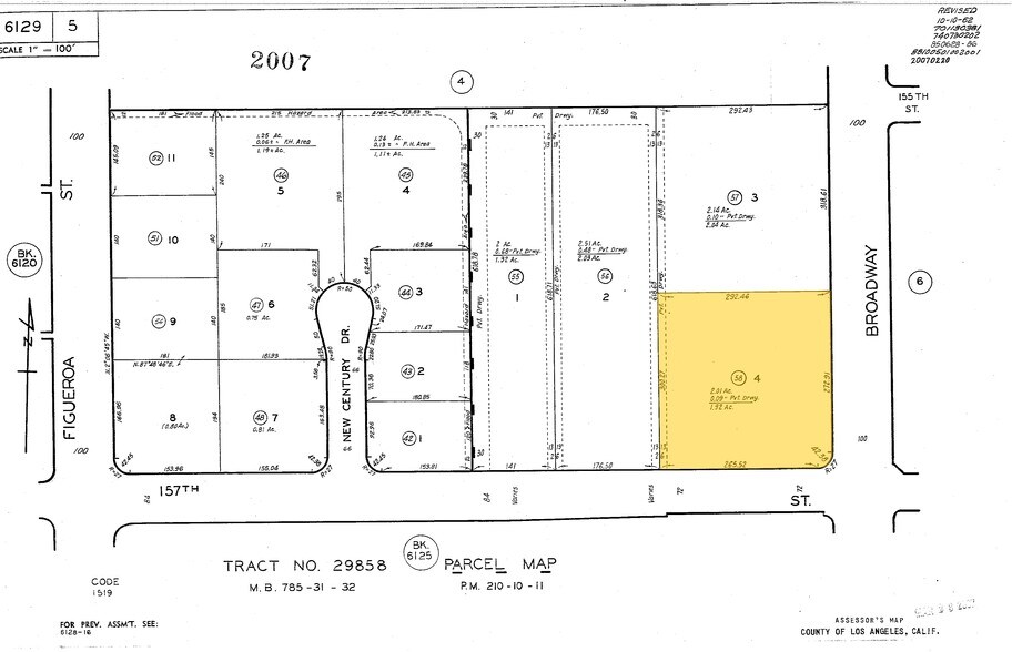 15522-15622 Broadway Center St, Gardena, CA à louer - Plan cadastral – Image 2 sur 5