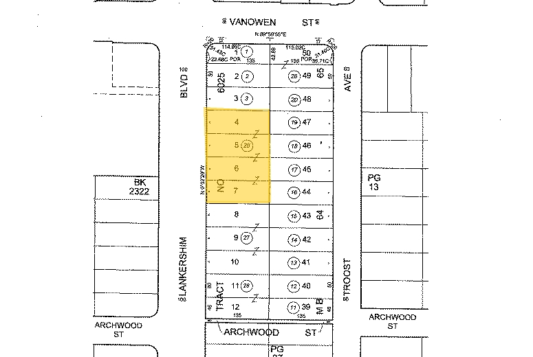6734-6744 Lankershim Blvd, North Hollywood, CA à vendre - Plan cadastral – Image 2 sur 2