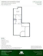 942 Calle Amanecer, San Clemente, CA à louer Plan d’étage– Image 1 sur 1