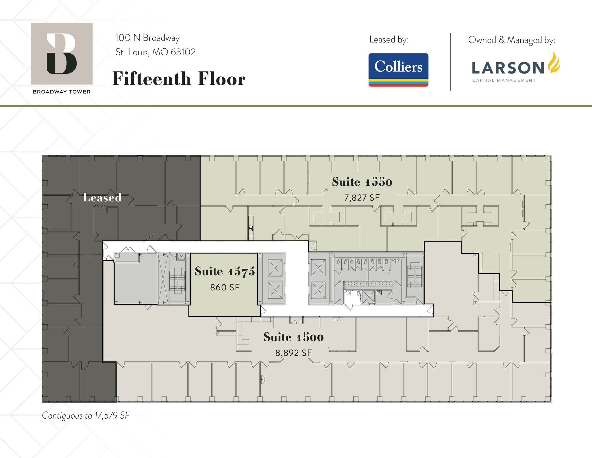 100 N Broadway, Saint Louis, MO à louer Plan d’étage– Image 1 sur 1