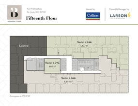 100 N Broadway, Saint Louis, MO à louer Plan d’étage– Image 1 sur 1