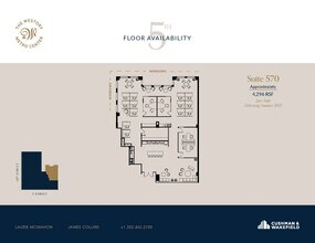 607 14th St NW, Washington, DC à louer Plan d’étage– Image 2 sur 2