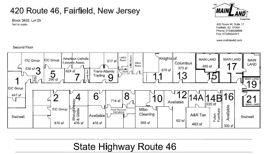 420 Rt 46 E, Fairfield, NJ à louer - Plan d’étage – Image 2 sur 3