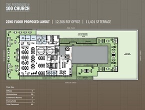 100 Church St, New York, NY à louer Plan d’étage– Image 1 sur 1