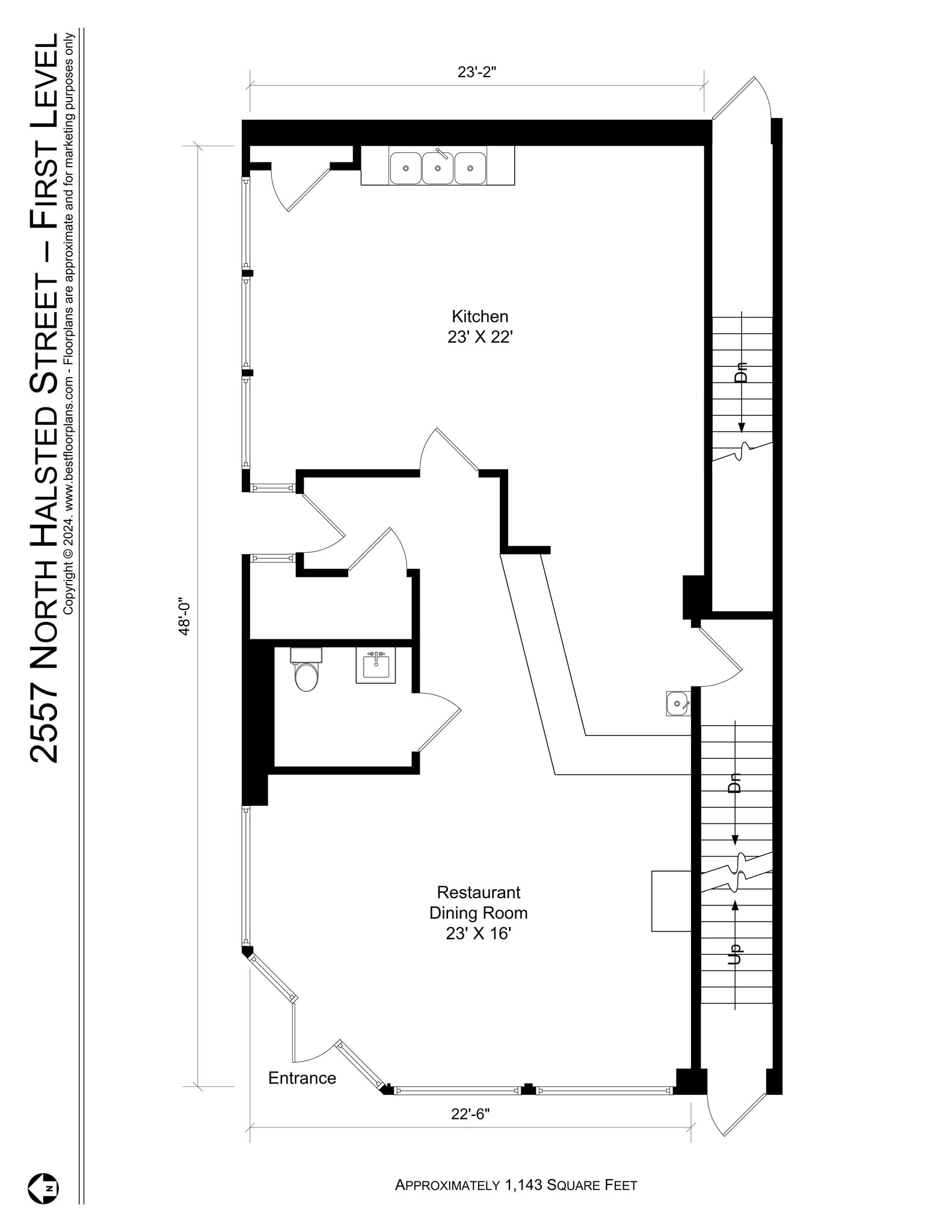 2557 N Halsted St, Chicago, IL à louer Plan de site– Image 1 sur 6