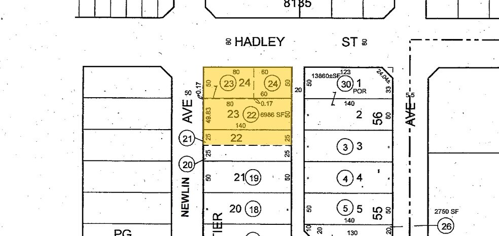 12708-12714 Hadley St, Whittier, CA à vendre - Plan cadastral – Image 3 sur 3
