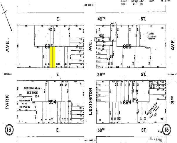 115 E 39th St, New York, NY à vendre - Plan cadastral – Image 3 sur 4