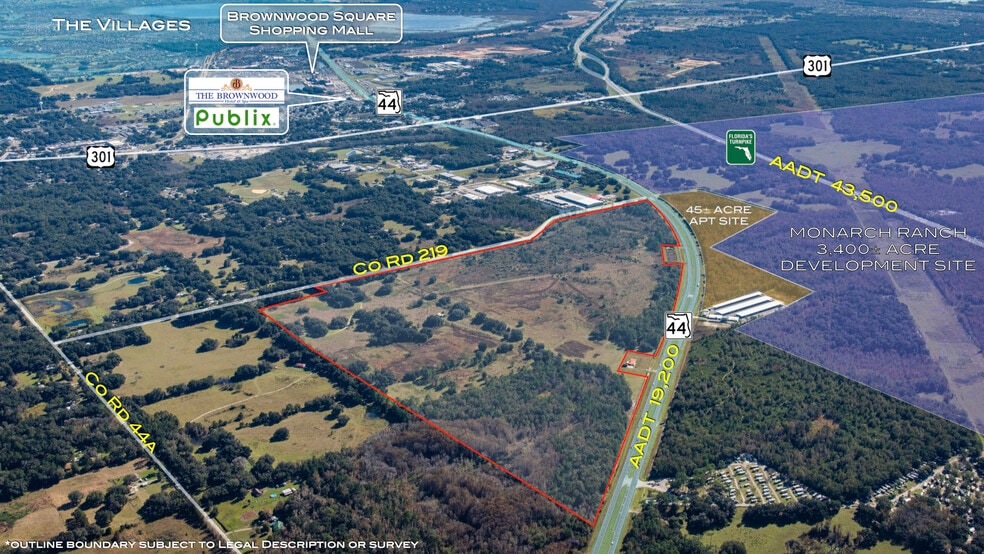 2068 E SR 44, Wildwood, FL à vendre - Aérien – Image 3 sur 6