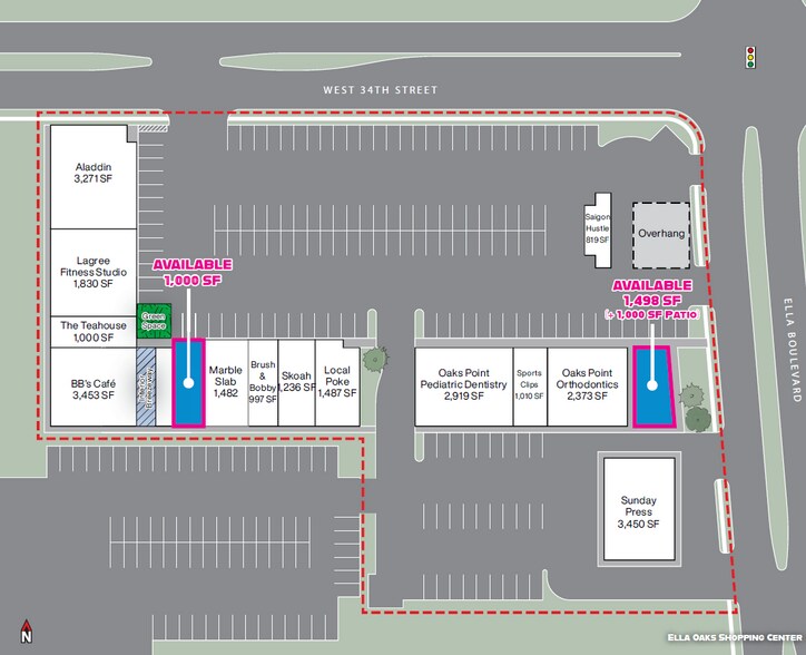 1737-1765 W 34th, Houston, TX à louer - Plan de site – Image 2 sur 6