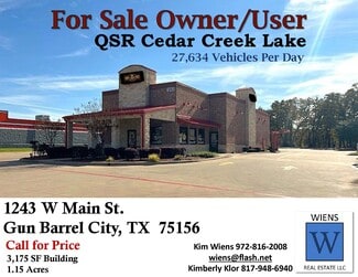 Plus de détails pour 1243 W Main St, Gun Barrel City, TX - Local commercial à vendre