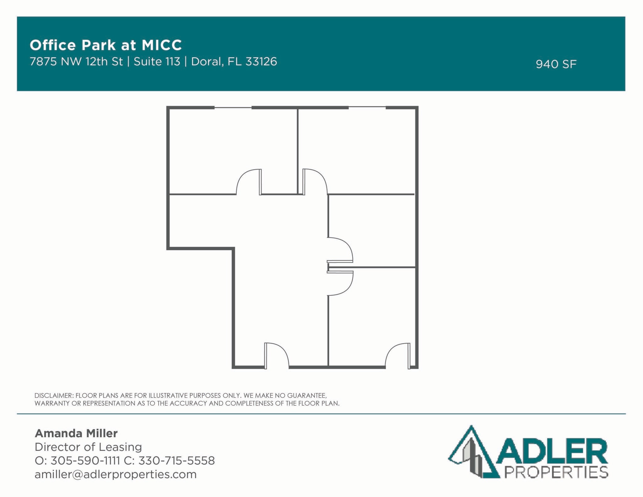 1200 NW 78th Ave, Doral, FL à louer Plan d’étage– Image 1 sur 1