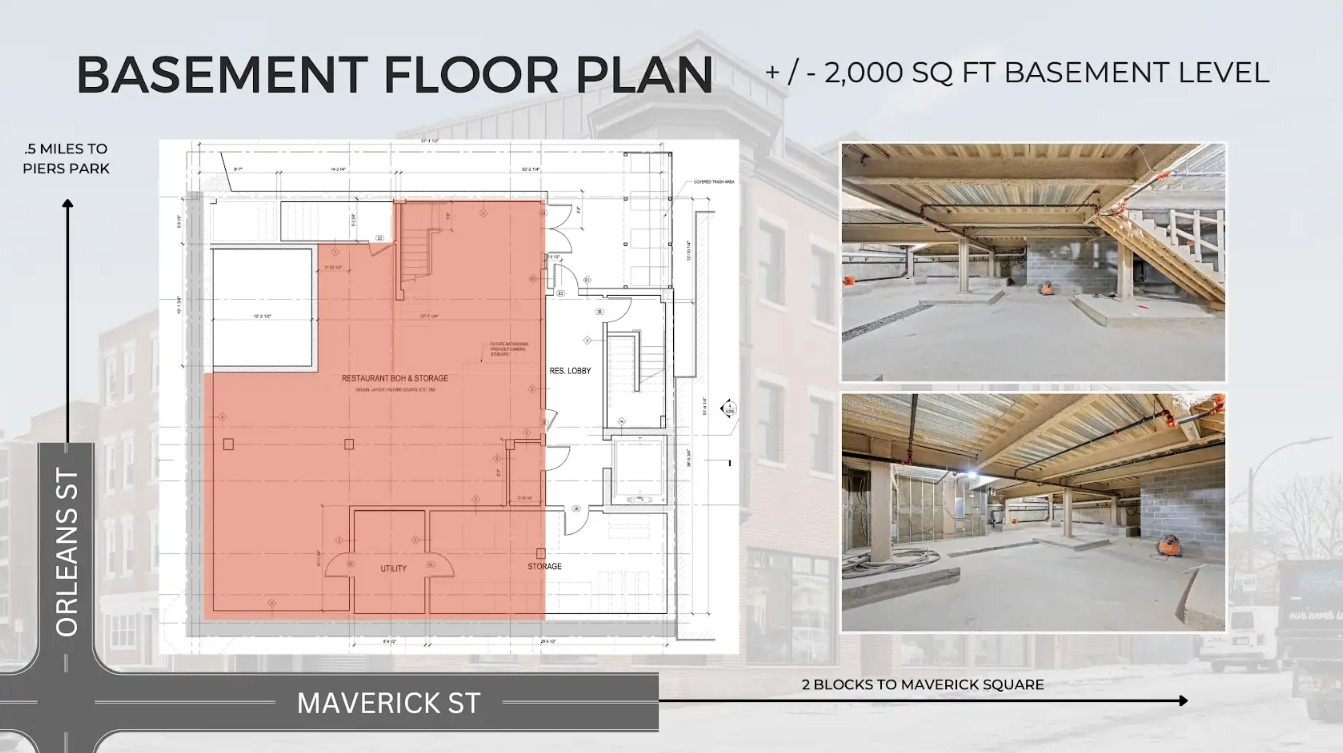 173 Maverick St, Boston, MA à louer Plan d’étage– Image 1 sur 1