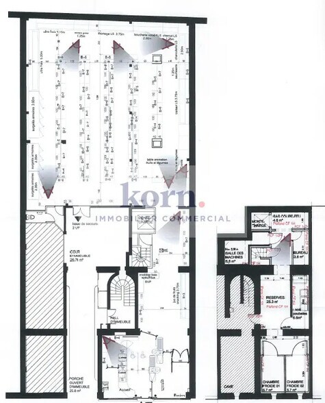 Local commercial dans Paris à louer - Plan d’étage – Image 1 sur 1