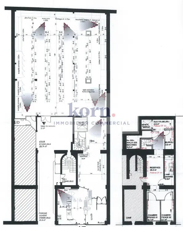 Local commercial dans Paris à louer Plan d’étage– Image 1 sur 2