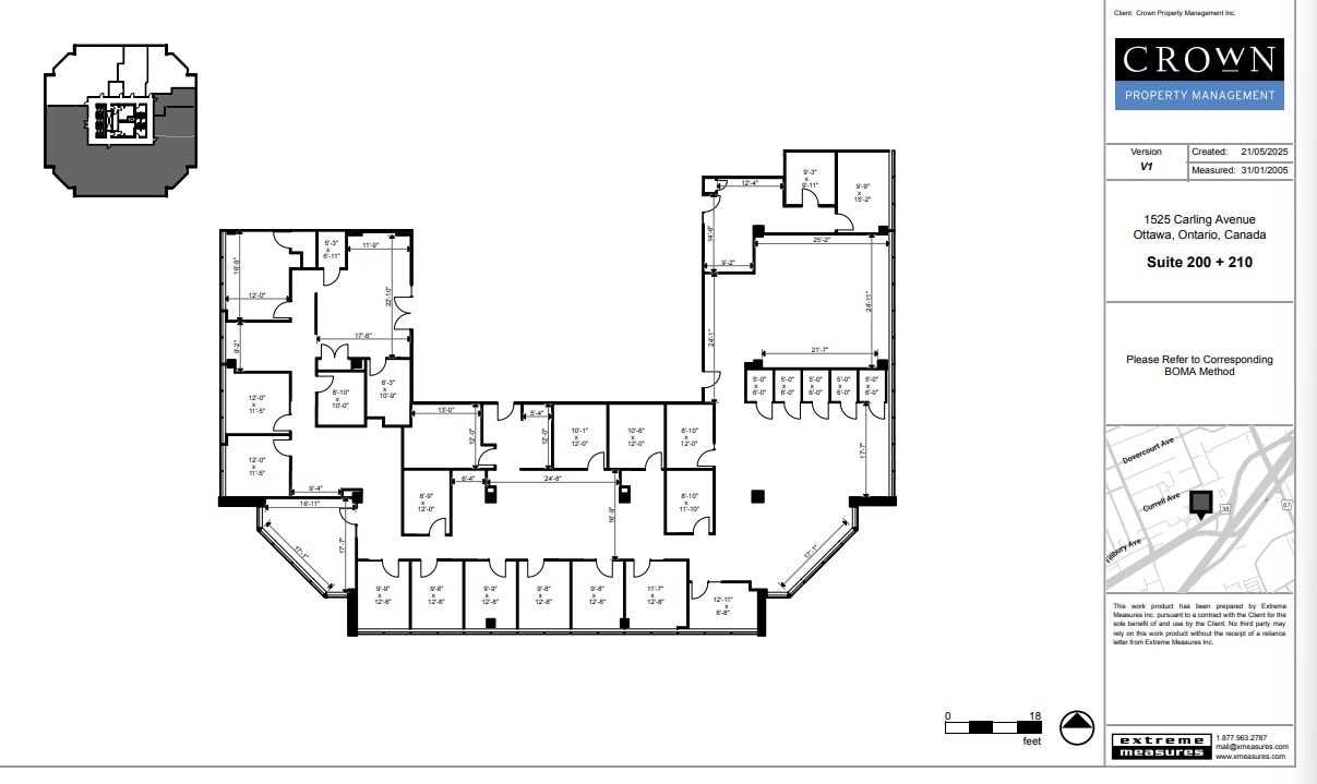 1545 Carling Ave, Ottawa, ON à louer Plan d’étage– Image 1 sur 5