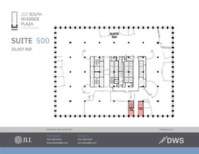 222 S Riverside Plz, Chicago, IL à louer Plan d’étage– Image 1 sur 2