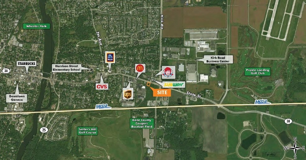 Roosevelt Rd, Geneva, IL à vendre - Aérien – Image 3 sur 3
