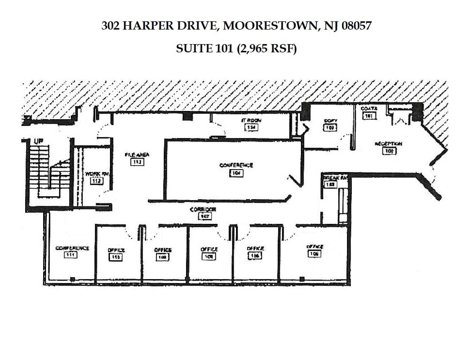302 Harper Dr, Moorestown, NJ à louer Plan d’étage– Image 1 sur 1