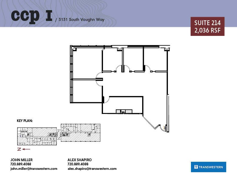 3131 S Vaughn Way, Aurora, CO à louer Plan d’étage– Image 1 sur 2