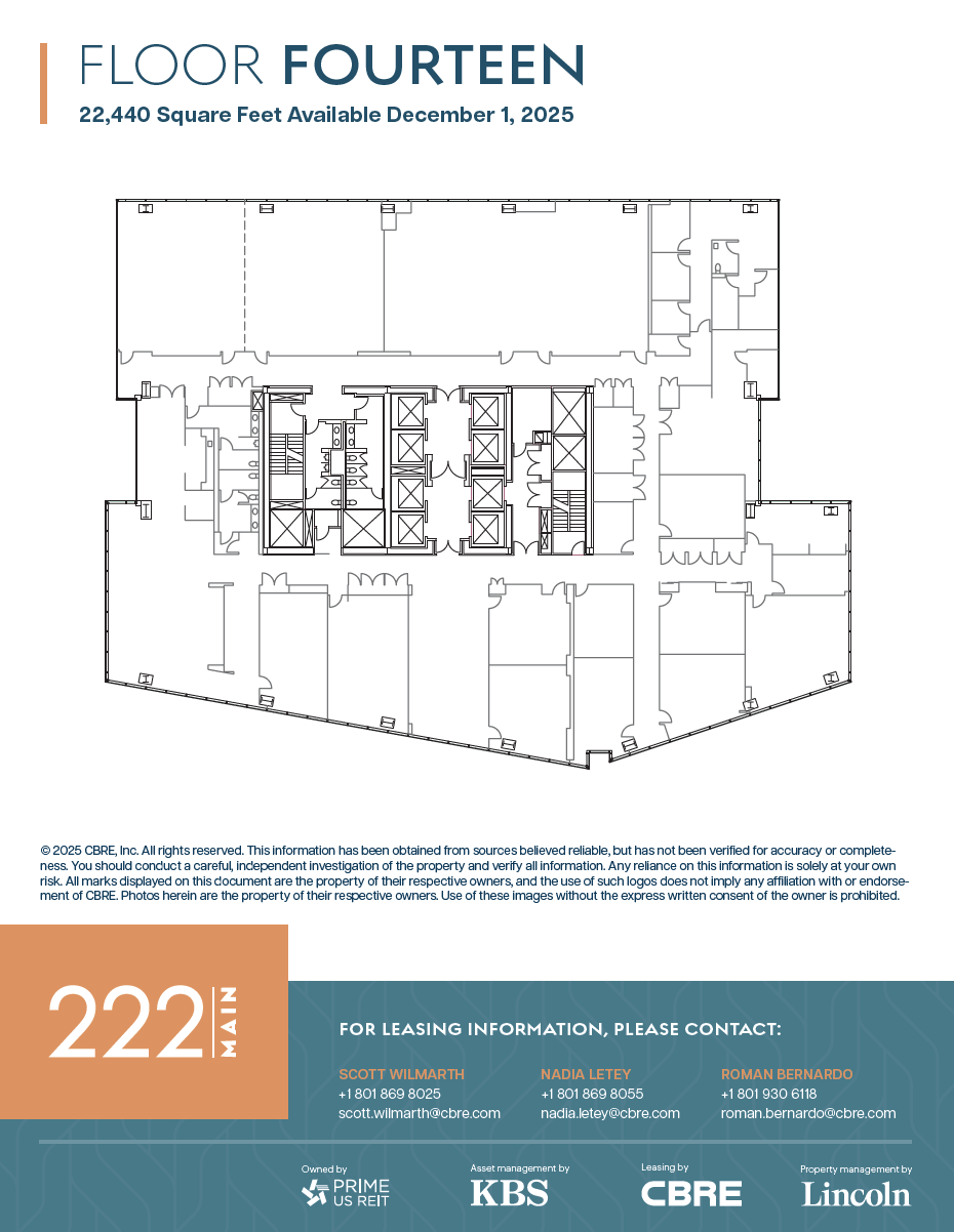 222 S Main St, Salt Lake City, UT à louer Plan d’étage– Image 1 sur 1