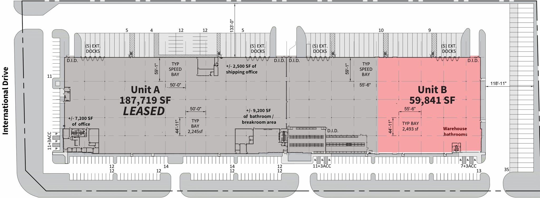 1445 International Dr, Mount Pleasant, WI à louer Plan d’étage– Image 1 sur 1