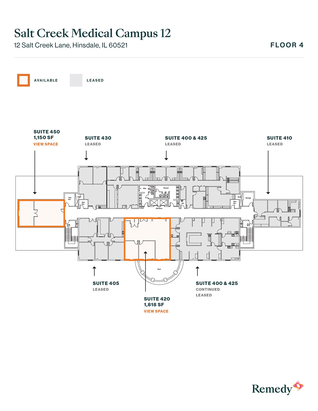 12 Salt Creek Ln, Hinsdale, IL à louer Plan d’étage– Image 1 sur 3