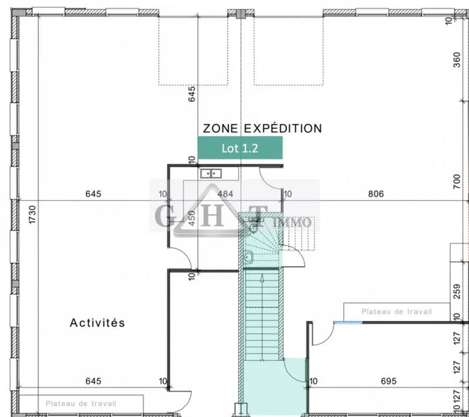 Bureau dans Villeneuve-la-Garenne à louer - Plan d’étage – Image 2 sur 3