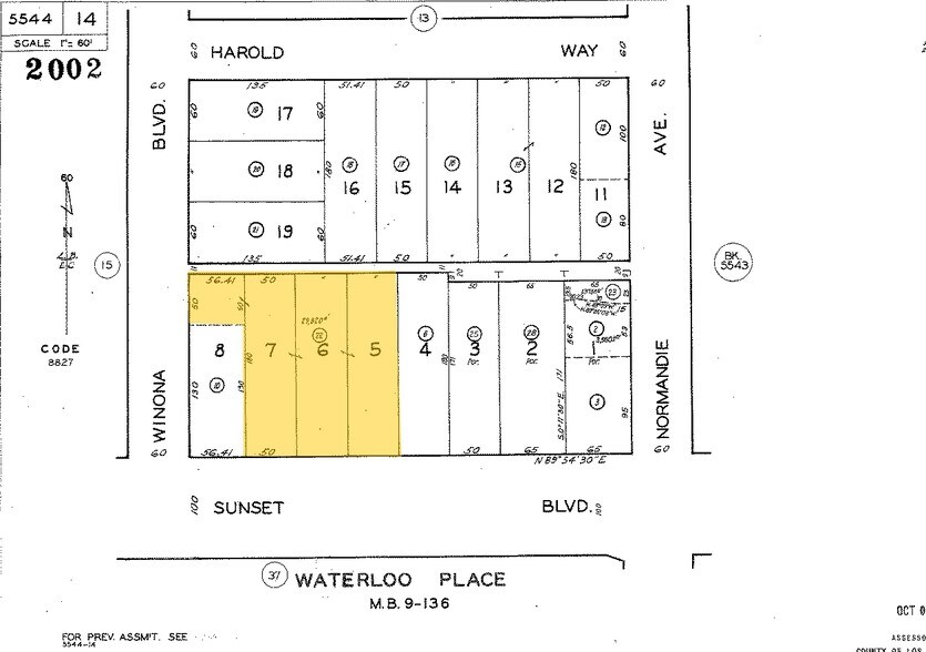 5125-5137 W Sunset Blvd, Los Angeles, CA à louer - Plan cadastral – Image 3 sur 5