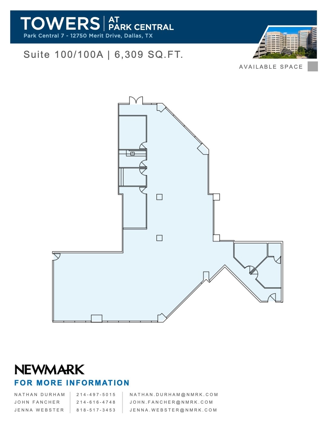12750 Merit Dr, Dallas, TX à louer Plan d’étage– Image 1 sur 2