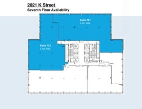 2021 K St NW, Washington, DC à louer Plan d’étage– Image 1 sur 1