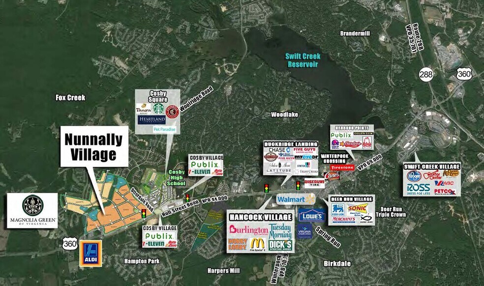 Hull St & Otterdale Rd, Chesterfield, VA à louer - Aérien – Image 3 sur 4