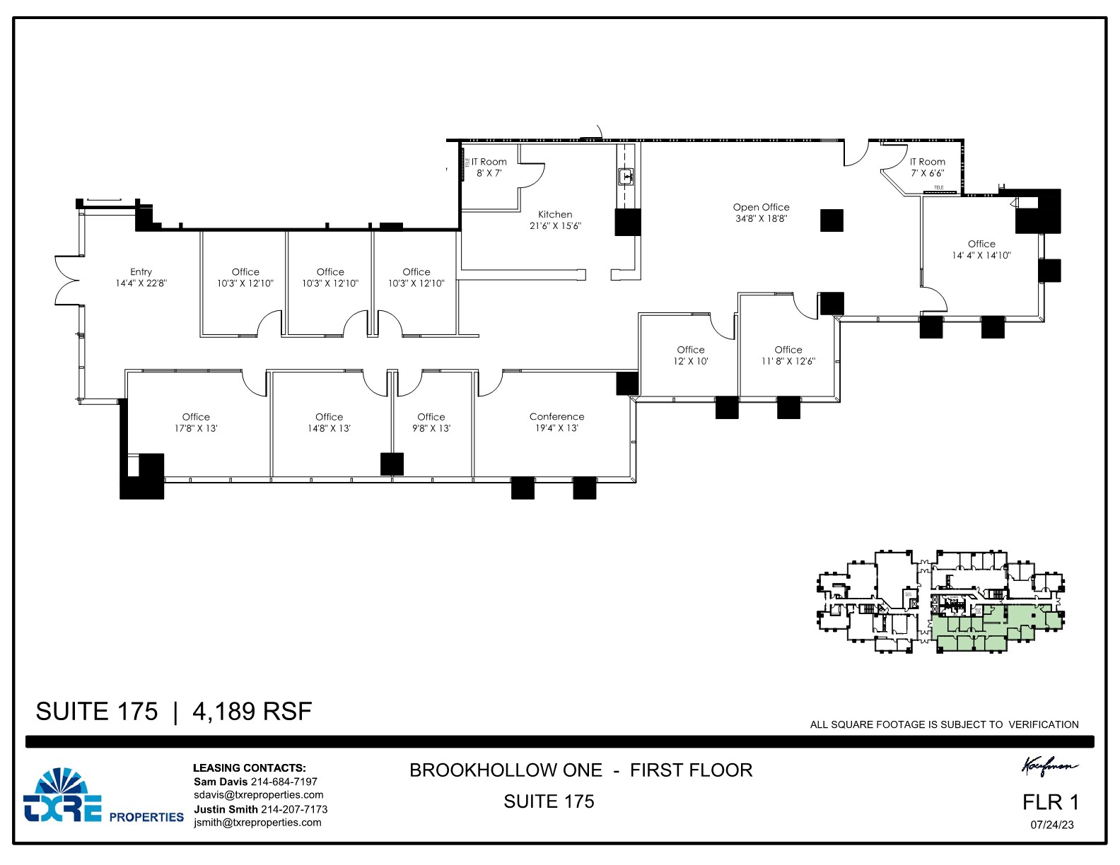2301 E Lamar Blvd, Arlington, TX à louer Plan d’étage– Image 1 sur 1