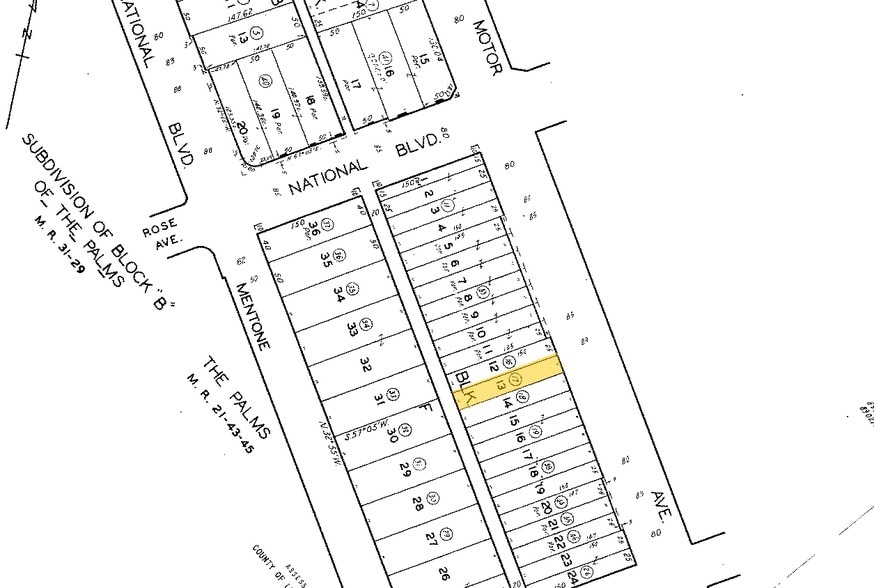 3347 Motor Ave, Los Angeles, CA à vendre - Plan cadastral – Image 2 sur 13