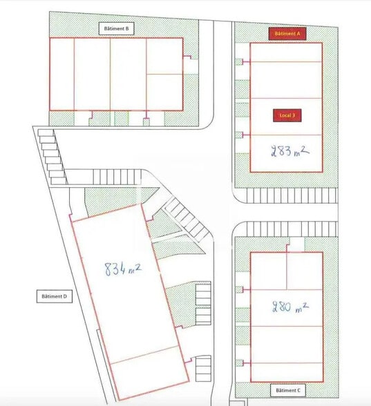 Local d’activités dans Vert-le-Grand à louer - Plan de site – Image 3 sur 13