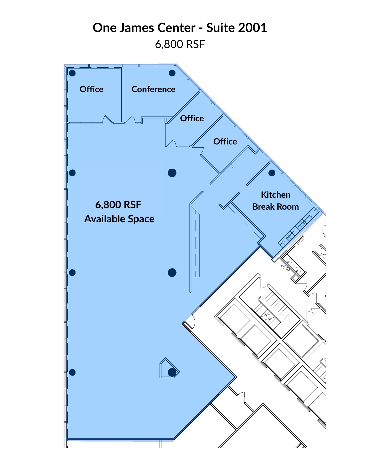 901 E Cary St, Richmond, VA à louer Plan d’étage– Image 1 sur 2