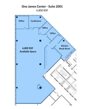 901 E Cary St, Richmond, VA à louer Plan d’étage– Image 1 sur 2