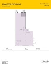 77 Accord Park Dr, Norwell, MA à louer Plan d’étage– Image 1 sur 1