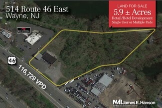 Plus de détails pour 514 Route 46, Wayne, NJ - Terrain à vendre