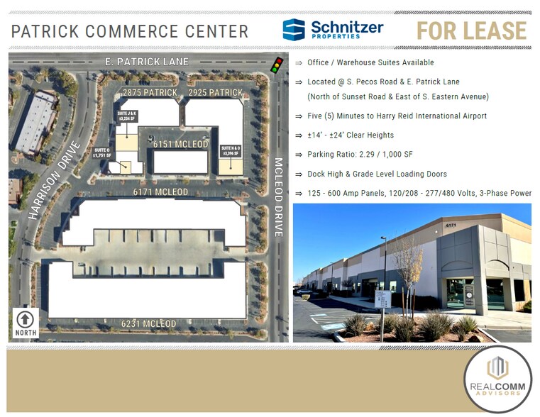 2875 E Patrick Ln, Las Vegas, NV à louer - Plan de site – Image 2 sur 9