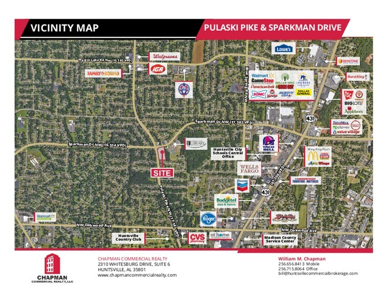 Pulaski Pike And Sparkman Dr, Huntsville, AL à vendre - Aérien – Image 2 sur 3