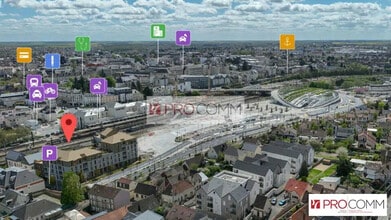 Chartres - VUE AÉRIENNE  vue de carte