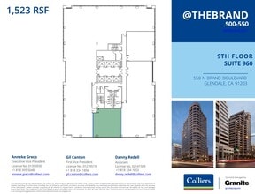 500-550 N Brand Blvd, Glendale, CA à louer Plan d’étage– Image 1 sur 1