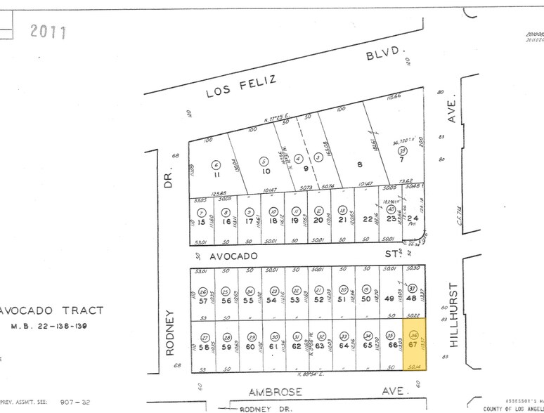 2101-2107 Hillhurst Ave, Los Angeles, CA à vendre - Plan cadastral – Image 3 sur 3